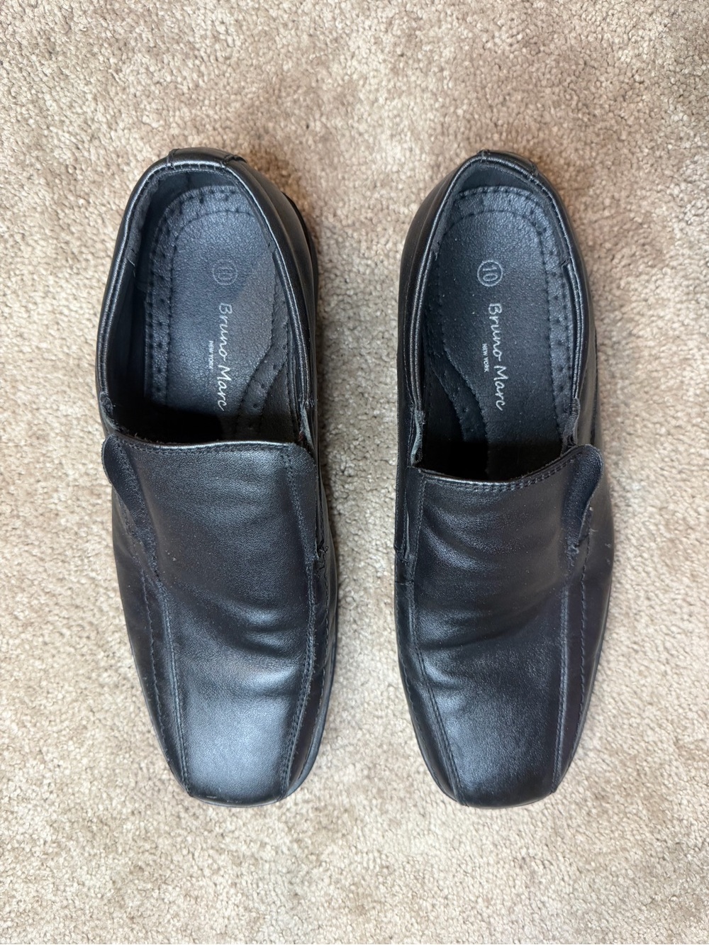 Bruno Marc Men's Black Slip-On Leather Loafers